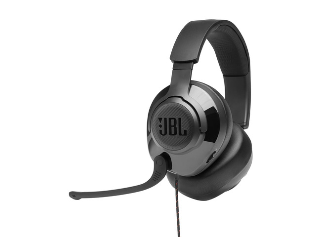Quantum 200 - Wired over-ear gaming headset with Voice focus directional flip-up mic and memory foam ear cushions (Black)