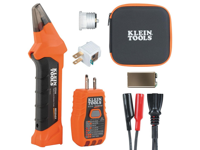 ET310KIT AC Circuit Breaker Finder Kit, Electric Tester, GFCI Tester, Leads, Adapters and Case