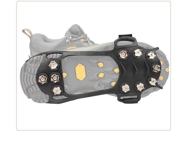 Ice Snow Anti Slip Spikes Grips Grippers Crampons Cleats Hike Shoe Boot 11 Teeth-Size S