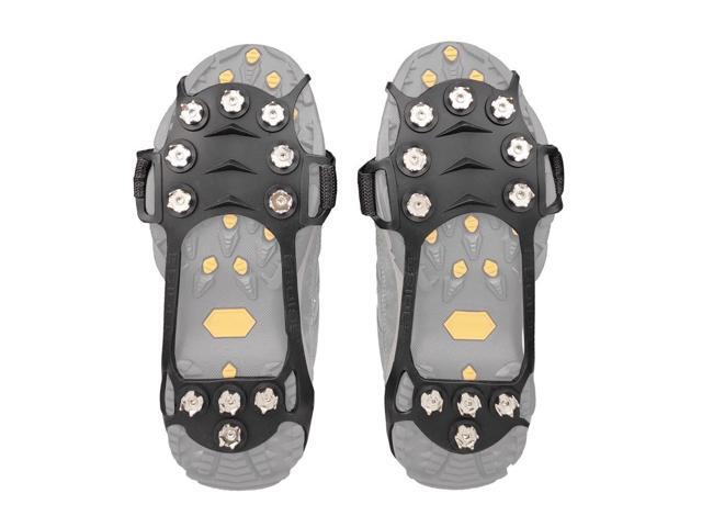 Ice Snow Anti Slip Spikes Grips Grippers Crampons Cleats Hike Shoe Boot 11 Teeth-Size S