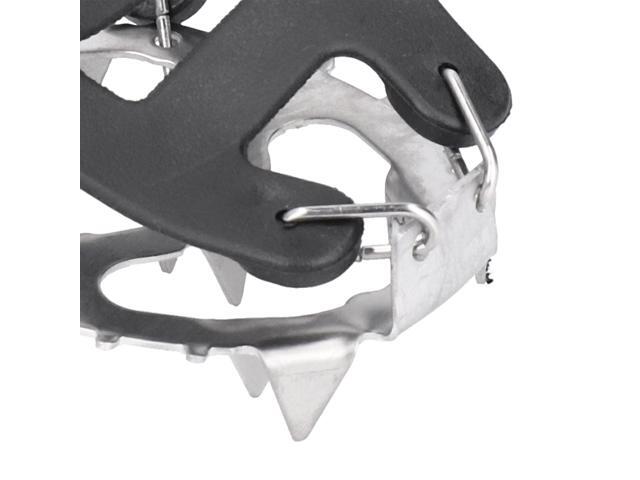 18 Tooth Ice Cleats Snow Grips Spikes1 Pair Crampons Anti-Slip Hiking Winter-Orange - Size M