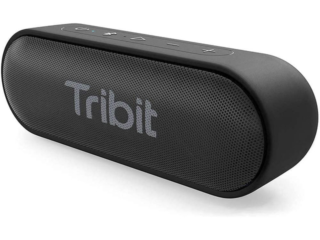 XSound Go Portable Bluetooth Speaker, 16W, 24H Playtime, Black IPX7 Waterproof, Custom EQ, XBass, BT5.3, Wireless, Loud Sound, TWS Pairing, Type-C,...