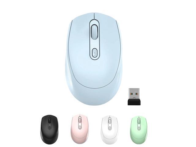 ONE-UP Wireless Mouse, 2.4G, Silent, USB Nano Receiver for Laptop, Chromebook, PC, Mac, Windows and School Work (Blue)
