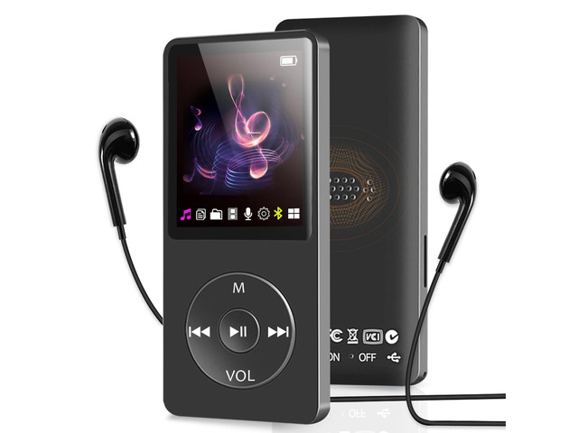 MP3 Player with Bluetooth and Speaker, 32GB MP3 Music Player, Up to 128GB Storage Extension, Portable and Multifunctional MP3 Players with FM...