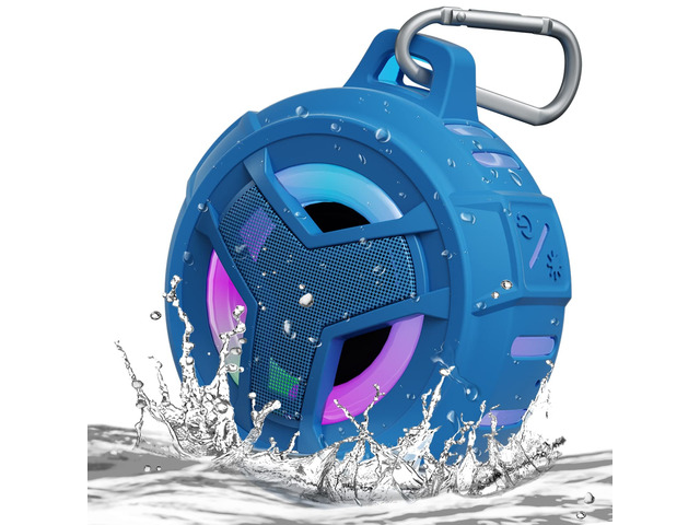 Shower Bluetooth Waterproof Speaker Portable Gifts for Teen Boy Kayak IPX7 Floating Wireless Small Speakers with Light, 24H Playtime, Pool Paddle...