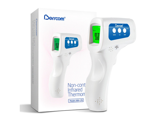 Berrcom Thermometer, 3 in 1 Contactless Infrared Fever Check Thermometer for Forehead, Ideal for Baby, Infant, Kids, and Adults, Batteries Not...