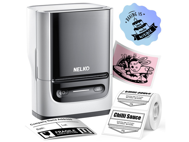 Label Maker Machine with Tape, PM220 Bluetooth Label Printer, White High Quality & Inkless Thermal Printing, Waterproof Label, With Smart AI APP...
