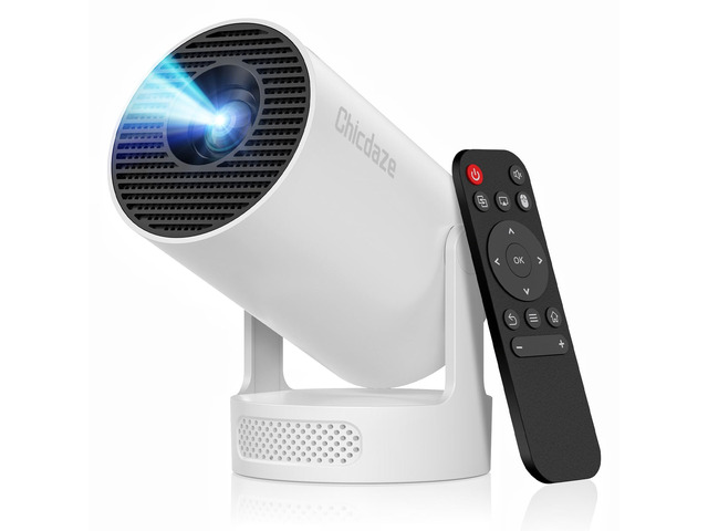 Mini Projector with WiFi and Bluetooth, Portable Projector Support 5w Soundbase Speaker, 170 ANSI, Auto Vertical Keystone, 210° Rotation Smart...