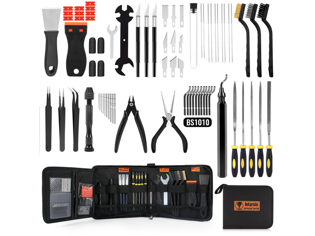 68Pcs 3D Printer Tools Kit with Storage Case, 3D Printer Accessories - Deburring Tool, 3D Printer Removing Scrapers, Metal Files, Brushes, Hand...