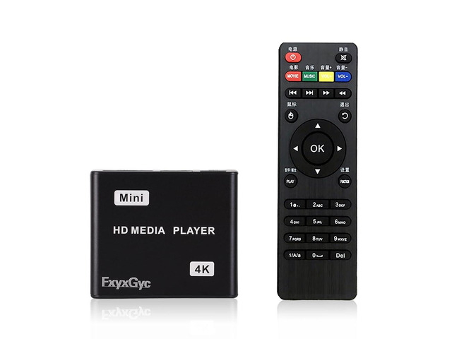HDMI Media Player, 4K Ultra HD Digital Media Player, Supports USB Drive, SD Card, 4K@30Hz Output,H.265/H.264/AVC Decoding...