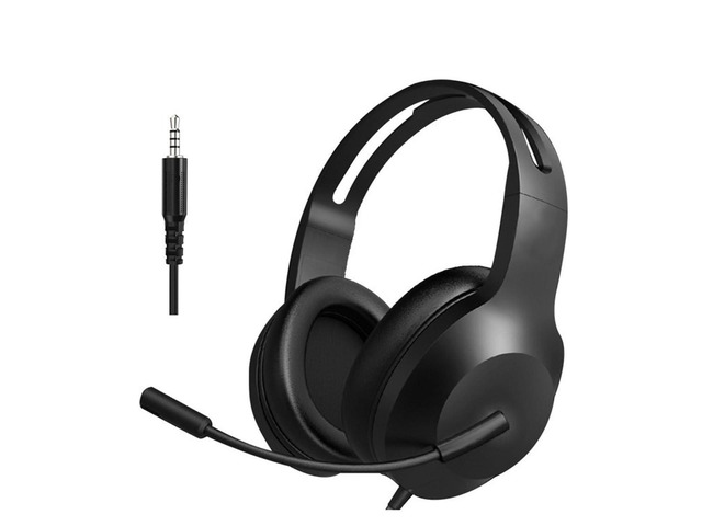 Wired Headset with Microphone for Laptop PC Over-Ear Headphones with Stereo Sound & Noise-Cancelling Mic, 3.5mm Plug Comfortable Headset for Work,...