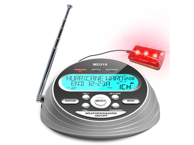 NOAA Weather Radio-S. A.M. E. Localized Programming,Weather Alert Radio with 80+ Emergency Alerts,Alarm Clock,NOAA Weather Radio with Battery...