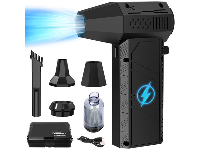 Compressed Air Duster - 180000RPM Super Power Electric Air Duster 3 Gear Adjustable Mini Blower Rechargeable Cordless Air Blower for Keyboard...