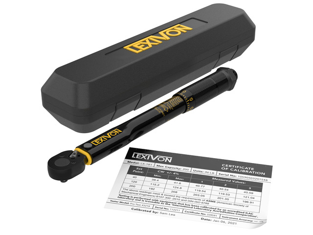 Inch Pound Torque Wrench 1/4-Inch Drive 20~200 in-lb/2.26~22.6 Nm (LX-181)