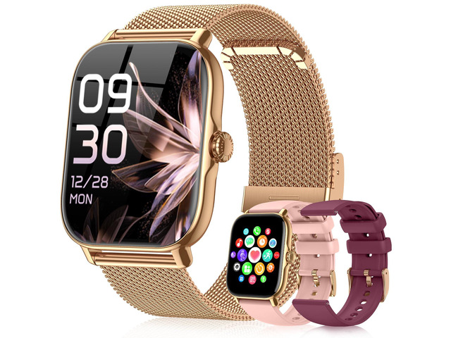 Smart Watches for Women Men (Make/Answer Calls), Steps Counter Fitness Watch for Android iPhone with 120+ Sports, IP68 Waterproof, Sleep Calorie...