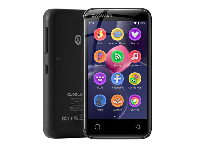 96GB MP3 Player with Bluetooth 5.0 and WiFi, Music Player with Spotify, Audible, Pandora, Libby, Spotify Kids, 4' Touchscreen Android MP4 Player...