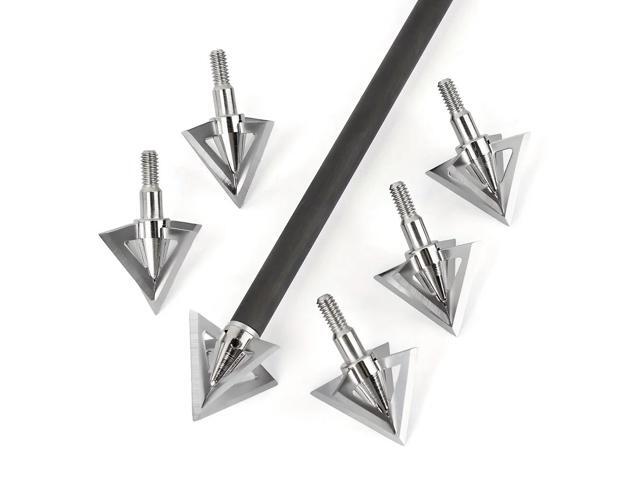 Heavy-Duty Hunting Arrowheads Cross Star Broadheads 12 Pack