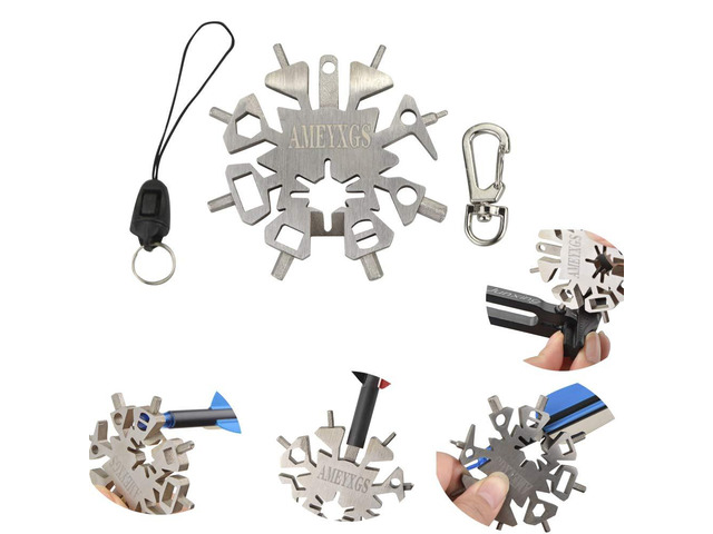 SHARROW Archery 21 in 1Multi Tool Pliers Multifunction Snowflake Wrench Tool Archery Arrow Repair Tool Kit Feathers Scraper Nock Adjustment Shaft...