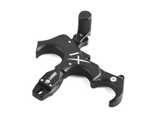 SHARROW Archery Bow Release Aids 360° Rotatable Jaw 3 & 4 Finger Grip Adjustable Archery Thumb Release for Compound Bow (Only Bow Release)
