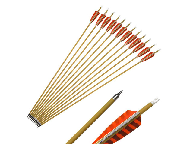 SHARROW Archery 6pcs 30inch Carbon Arrows Spine 500 Hunting Arrows Target Practice Arrows with Removable Tips for Compound Bow and Recurve Bow...