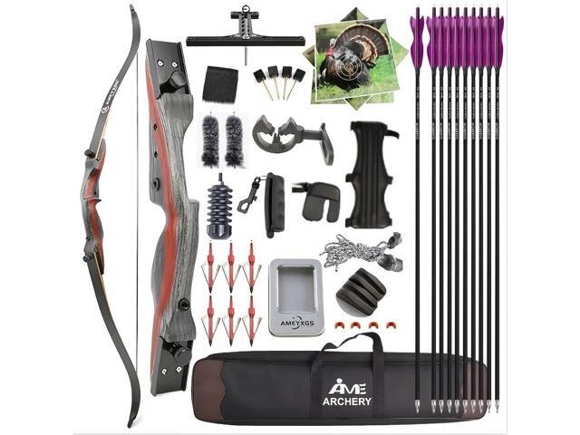 AMEYXGS Bergil 62' Hunting Recurve Bow 50 lbs