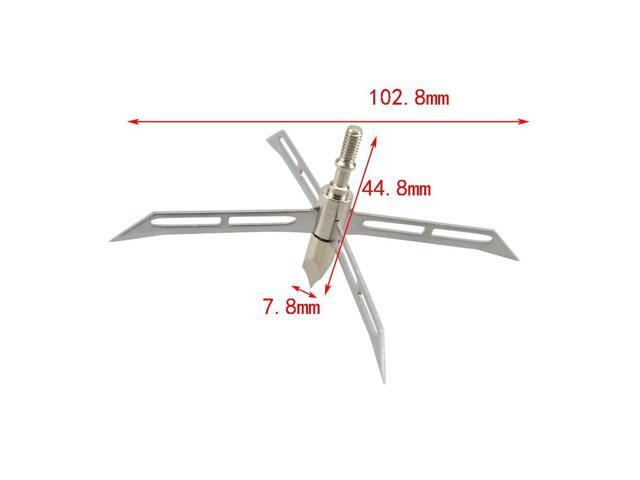 SHARROW Archery 12 PCS 186 Grain Broadheads 4 Fixed Blade Arrowhead Screw-in Hunting Arrow Heads Arrow Tips Compatible with Traditional Bows...