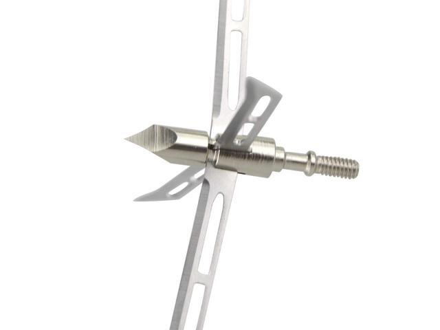 SHARROW Archery 12 PCS 186 Grain Broadheads 4 Fixed Blade Arrowhead Screw-in Hunting Arrow Heads Arrow Tips Compatible with Traditional Bows...