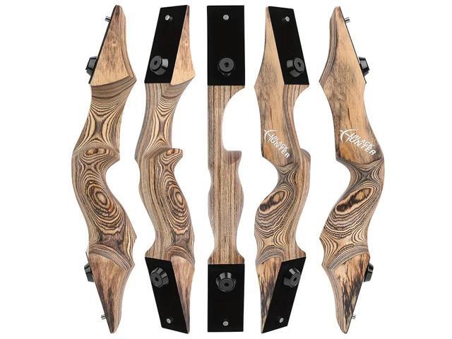 BLACK HUNTER Wooden Recurve Bow Hunting Takedown Bow 60 lbs