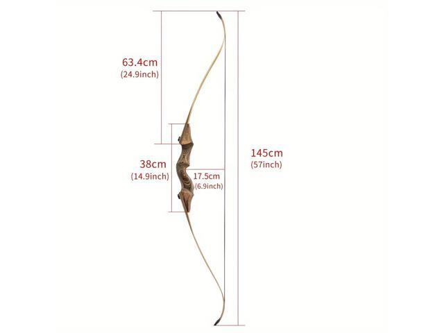 BLACK HUNTER Wooden Recurve Bow Hunting Takedown Bow 60 lbs