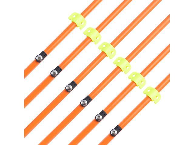SHARROW Archery 32.8' Fiberglass Bowfishing Arrows with Broadheads and Safty Slides, 12 Pack