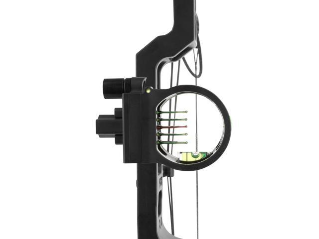 Archery Bow Sight 5-Pin Aluminum Alloy RHLH Compound Bow Hunting Target Shooting