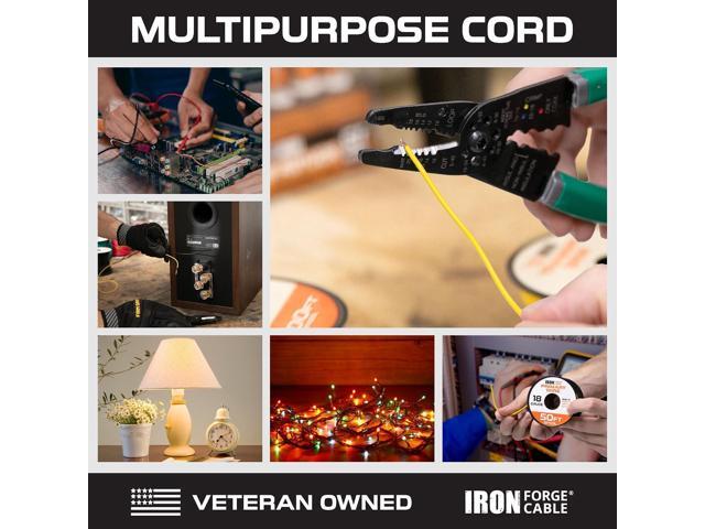 Iron Forge Cable 1000 ft 18 Gauge Primary Automotive Wire Assortment Pack - 10 Roll Bulk - 18 AWG Auto Wires - 100 Ft Copper Clad Aluminum Cable...