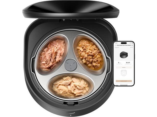 Automatic Wet Food Cat Feeder 2026 New Version with Semiconductor Cooling, Refrigerated 3 Fresh Meals in 3 Days, App-Controlled Pet Food Dispenser,.