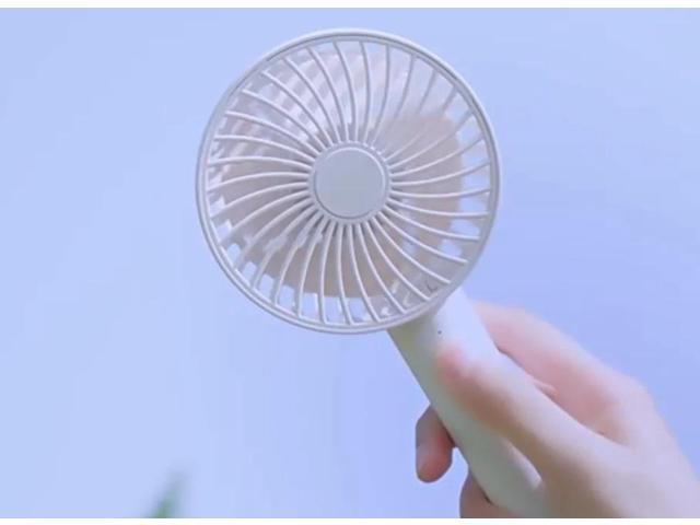 SOEWIOU Handheld Desk Fan 136g,2-in-1 Portable Dual-Air Outlet Fan, Type-C & USB Rechargeable, 1200mAh 18650 Battery, 3 Speeds, Table-Top Tilt &...
