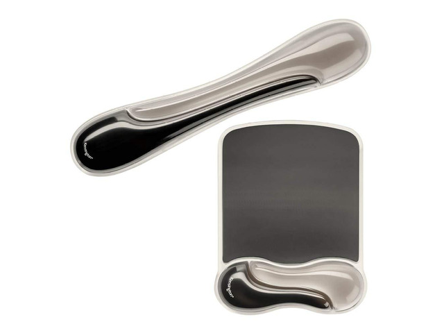 Mousepad and Wrist Rest, Practical, Gel Pillow, 11-2/5'Wx17-7/10'Lx1-7/10'H,GY (KMW52500) Each, Gray