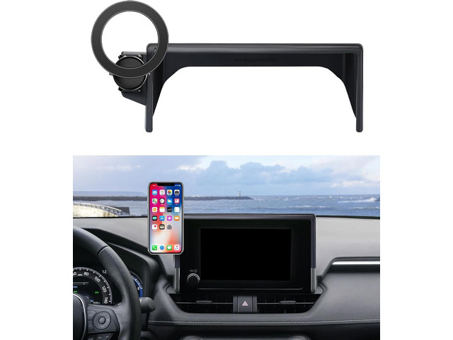 Car Phone Holder for Toyota RAV4 2019-2025 Accessories, 7/8' Screen Mount, Magsafe Magnetic Cell Phone Mount Clip Compatible with iPhone, 3D Fit...
