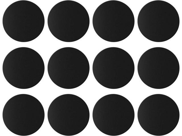 Metal Plate for Magnetic Car Phone Mount, 12 Pack Round Metal Sheets, Black Ultra-Thin Adhesive Metal Plate Compatible with iPhone and Android
