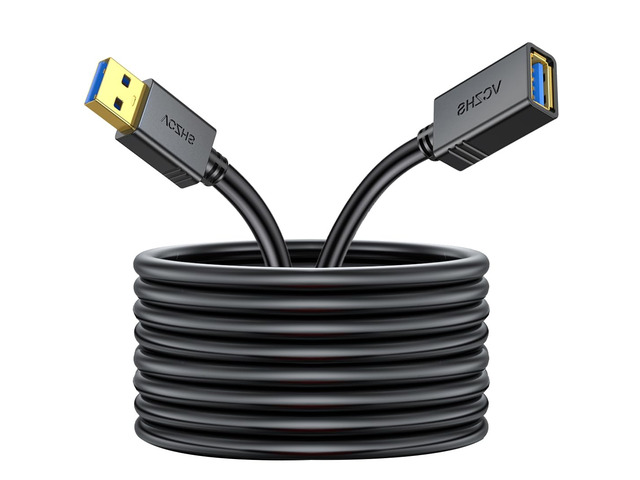 VCZHS Tech USB 3.0 Extension Cable 20 FT, Heavy-Duty 22AWG Power Wire, USB Extender Cord, High-Speed 5Gbps Type A Male to Female for Remote...