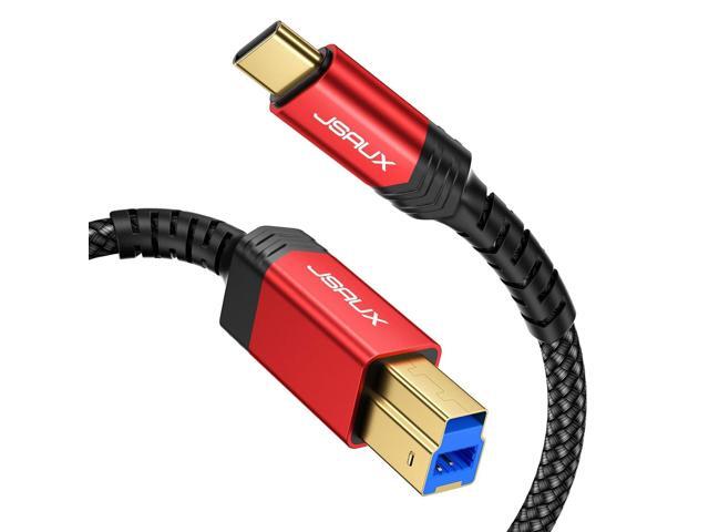 JSAUX USB C to USB B 3.0 Cable 6.6ft Type B 3.0 Connector, 5Gbps Data Transfer, USB B to USB C Cable for External Hard Drive, Docking Station,...