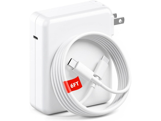 140W Mac Book Pro Charger, Fast Charger Power Adapter for Mac Book Air/Pro with 6FT USB C to C Cable Cord Compatible with MacBook Pro/Air...