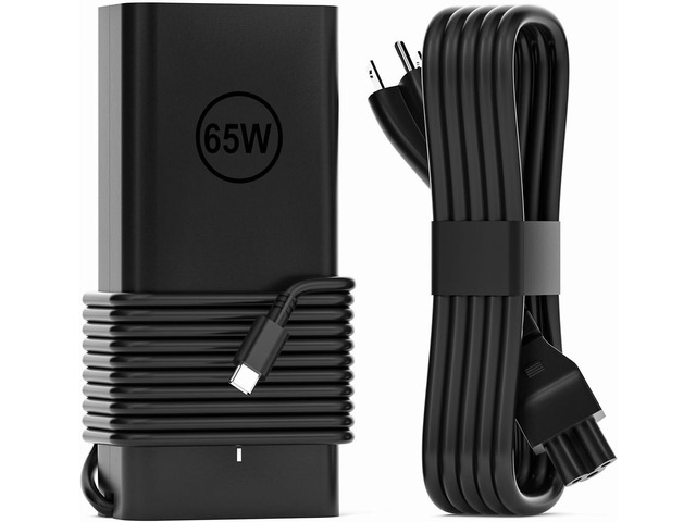 65W USB C Laptop Charger Compatible with Dell Pro 13 14 16 Latitude 7370 7430 7520 Xps 12 13 9250 9310 Chromebook 3100 3110