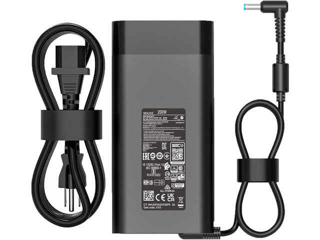 200W Laptop Charger Fit for HP Omen Gaming 15 17 Victus Gaming 15 16 Zbook 15 17 Power 16 G11 Fury 15 G7 G8 Fury 16 G1i G11 TPN-DA10 L00818-850