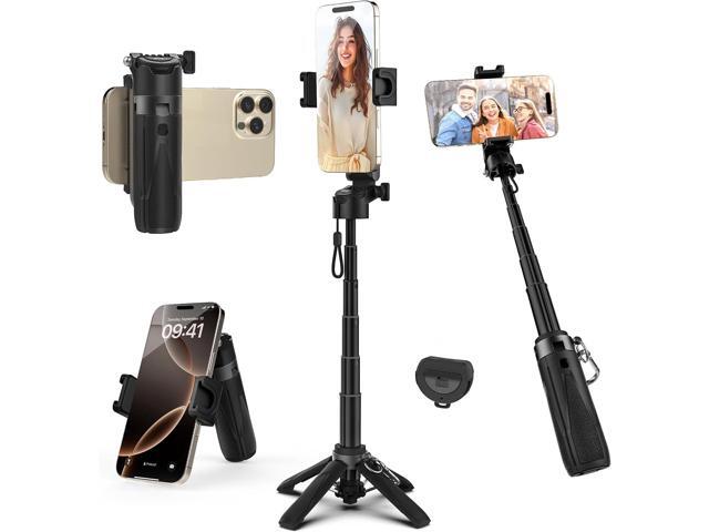 Takerers Portable Selfie Stick Tripod with RemotePocket Size 4-in-1 Extendable Cell Phone Tripod360° Rotation Mini Selfie Stick for iPhone Android...