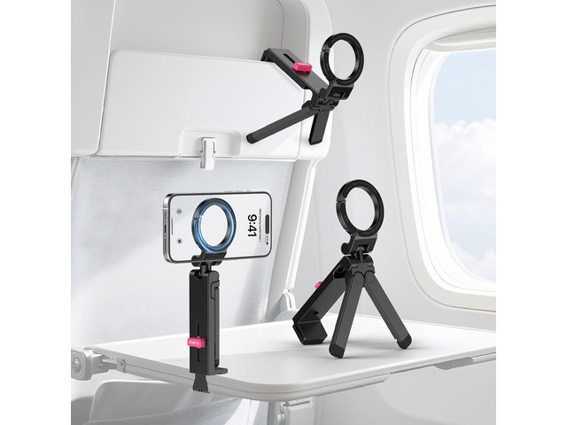 ULANZI MA88 Magnetic Phone Tripod Mount for MagSafe iPhone 17-12 Series, Strongest Magnet Handsfree Airplane Phone Holder for Woman Man, 360Â°...