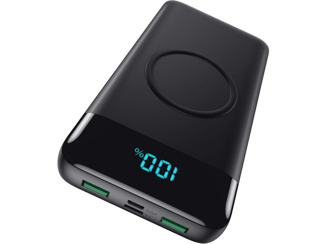 Wireless Portable Charger 30,800mAh,15W Wireless Charging USB C Power Bank,25W PD QC 4.0 Fast Charging 4 Outputs Travel Essentials Battery Pack...
