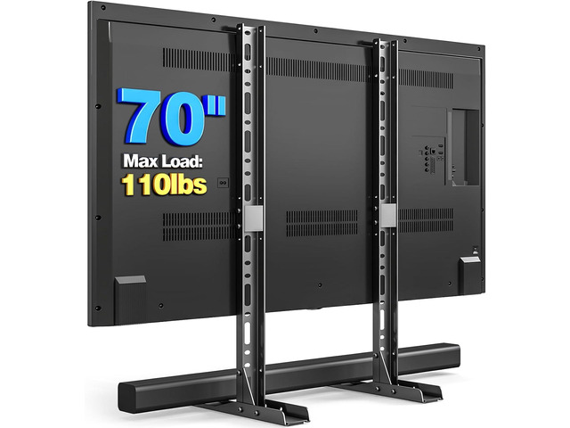 Rfiver Universal TV Stand for 20-70 inch Flat Curved TVs, Height Adjustable Table Top TV Stand, TV Feet with Cable Management,Steel Replacement TV...