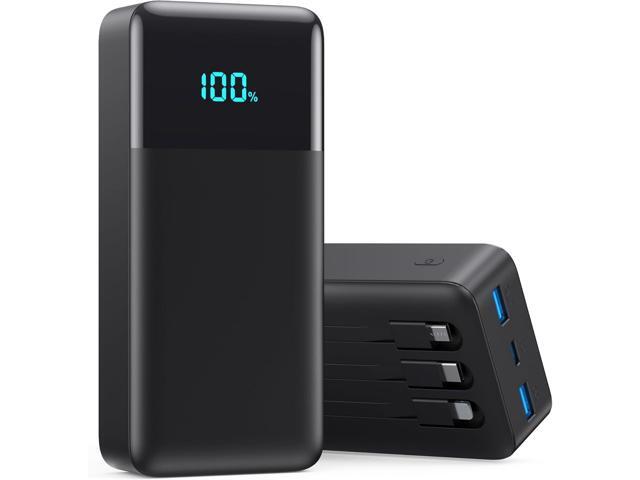 Portable Charger 50800mAh Power Bank with 3 Built in Cables,25W PD QC4.0 Fast Charging USB C Battery Pack,6 Outputs 2 Inputs Travel Essentials...