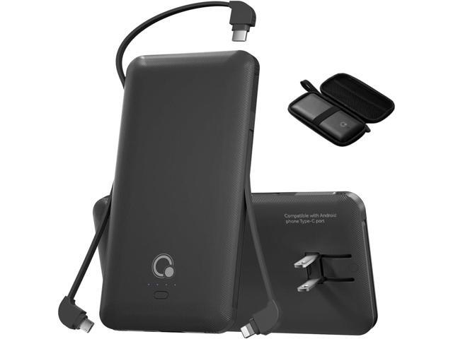 Brand Q Portable Charger with Built-in Cables and AC Wall Plug,Slim USB C Travel Essential Power Bank 10000mAh,External Battery Pack Compatible... Brand Q Portable Charger with Built-in Cables and AC Wall Plug,Slim USB C Travel Essential Power Bank 10000mAh,External Battery Pack Compatible...