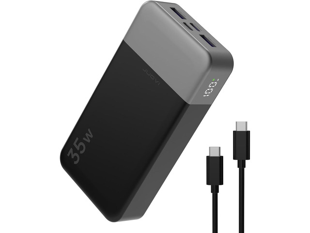 JUOVI Power Bank Portable Charger 20000mAh 35W Fast ChargingPD 3.0 QC 4.0 Fast Charging Phone Charger with LED Display, Travel Battery Pack 2 USB C...