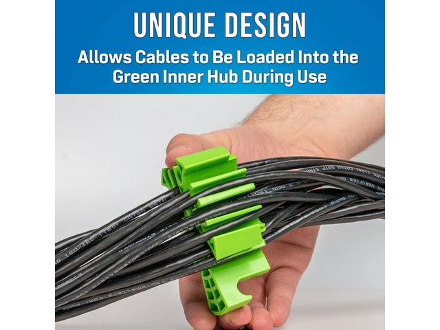 Jonard Tools CCB-34 Cable Comb Organizing Tool, Wire Comb, Dresser, Bundler, Ethernet Network Cable, Data Cat6A, Cat7 Blue/Green